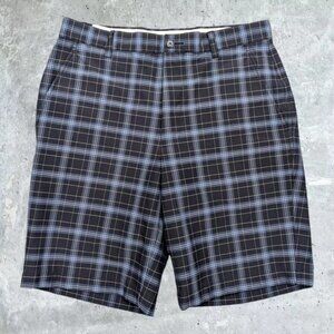 Footjoy Mens Golf Shorts ~ Size 32 Blue Plaid